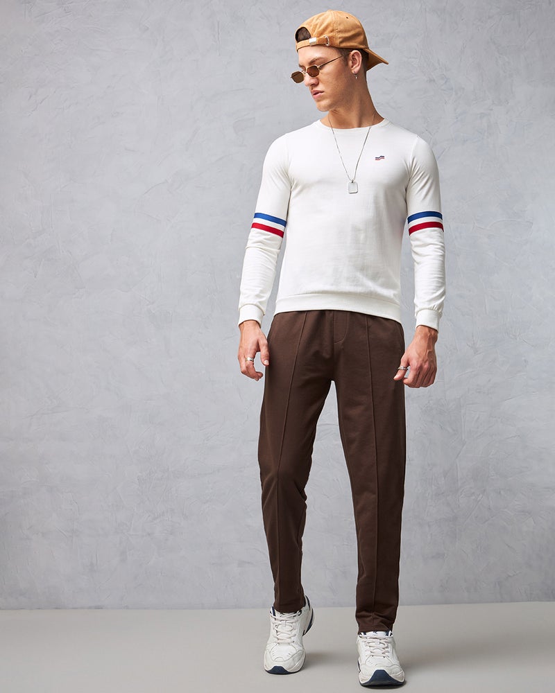 bewakoof Men's Brown Warm Track Pants - Image 4
